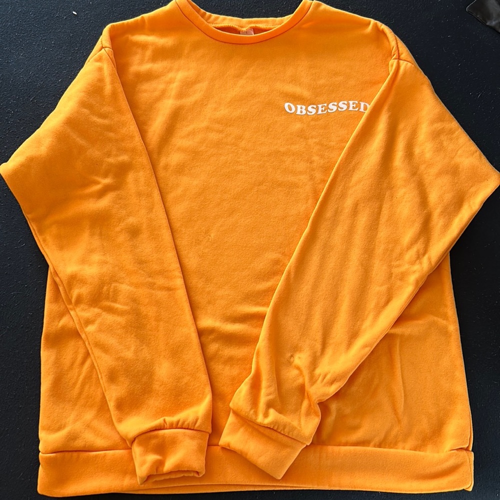 Orange obsessed pull over